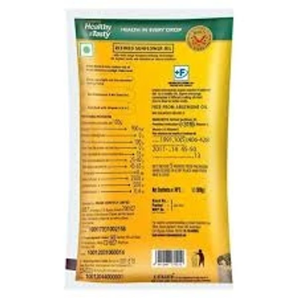 Emami Healthy And Testy Refined Sunflower Oil - 1 L - Pouch