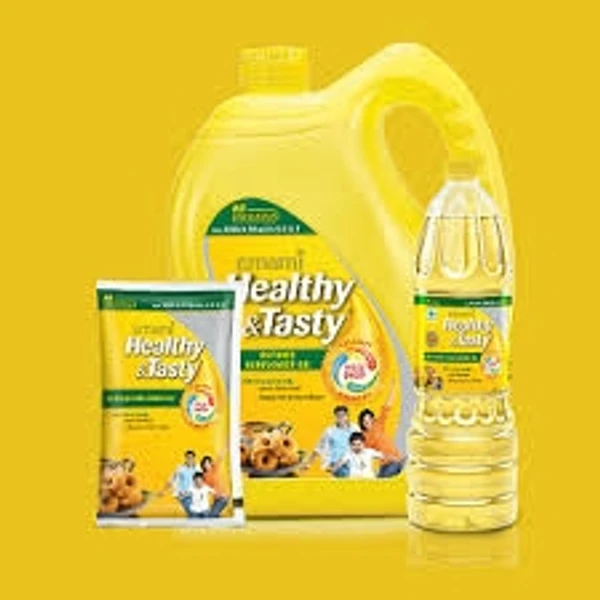 Emami Healthy And Testy Refined Sunflower Oil - 1 L - Pouch