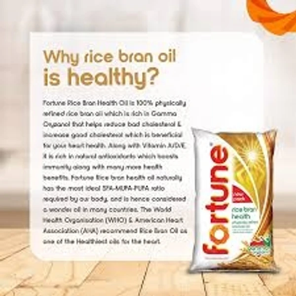 Fortune Rice Bran Oil - 1 L - Pouch