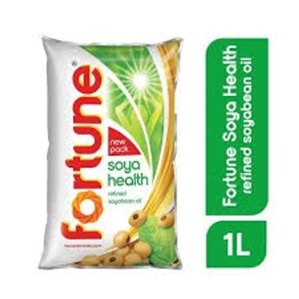 Fortune Soya Health Refined Soyabean Oil - 1 L - Pouch