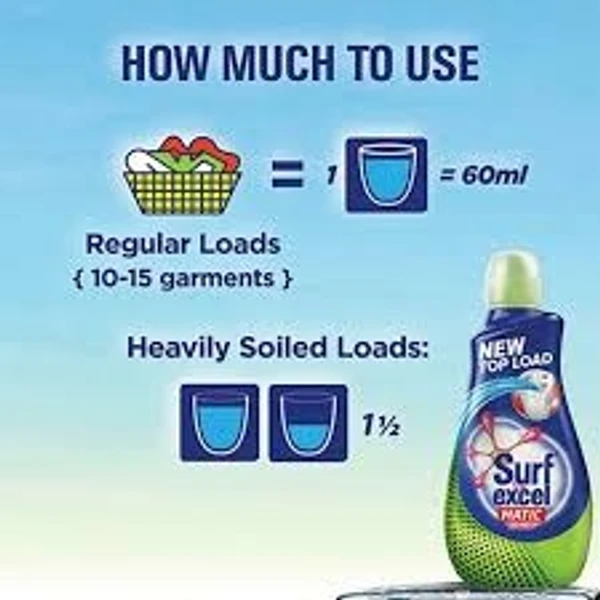 Surf Excel Liquid Detergent - Matic, Top Load - 500g