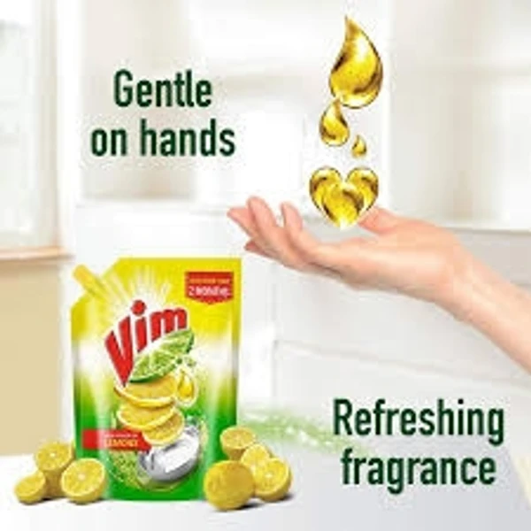 Vim Diswash Liquid Gel- Lemon  - 140ml - Pouch