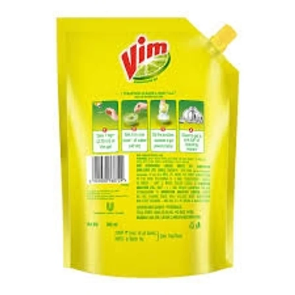 Vim Diswash Liquid Gel- Lemon  - 140ml - Pouch