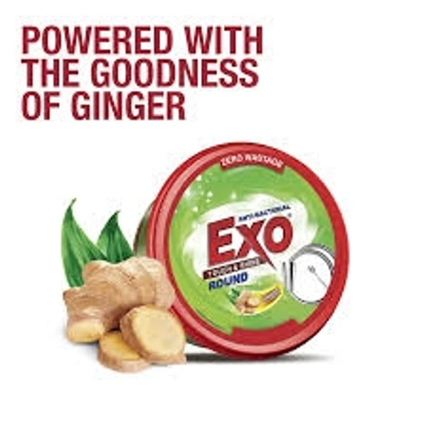 Exo Dishwashing Bar -Ginger, Round, Touch & Shine,  Anti Bacterial - 250g