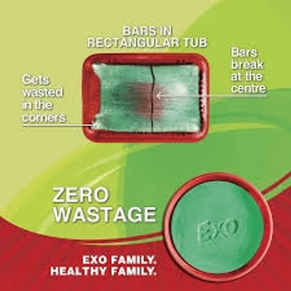 Exo Dishwashing Bar -Ginger, Round, Touch & Shine,  Anti Bacterial - 250g