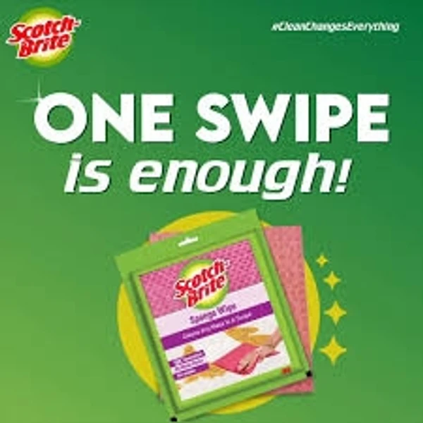 Scotch-Brite Sponge Wipes - Cleans Any Mess In A Swipe, 10× Absorption, No Water Marks, Re-usable - 1pcs