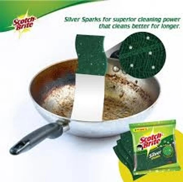 Scotch-Brite Silver Sparks- Superior Cleaning Power - 1pcs
