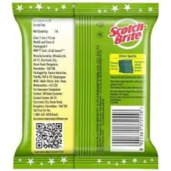 Scotch-Brite Silver Sparks- Superior Cleaning Power - 1pcs