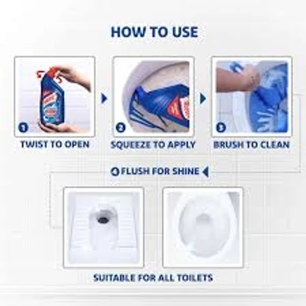 Harpic Disinfectant Toilet Cleaner Liquid - Original,  Power Plus, 10× Max Clean - 1 L