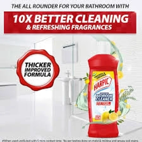 Harpic Disinfectant Bathroom Cleaner Liquid- Lemon Fresh,10× Better Cleaner - 1 L