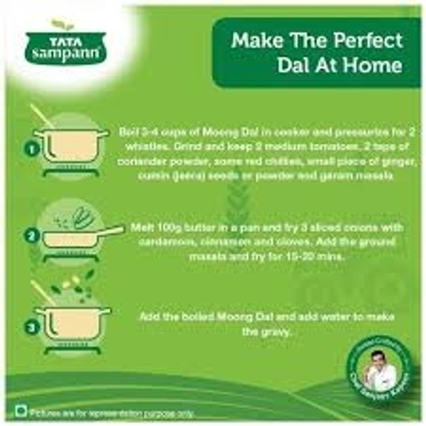Tata Sampann Unpolished Moong Dal - Split - 500gm