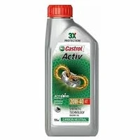 Castrol Active 20W-40, 4T Synthetic Technology Engine Oil, 3x Protection  - 1L