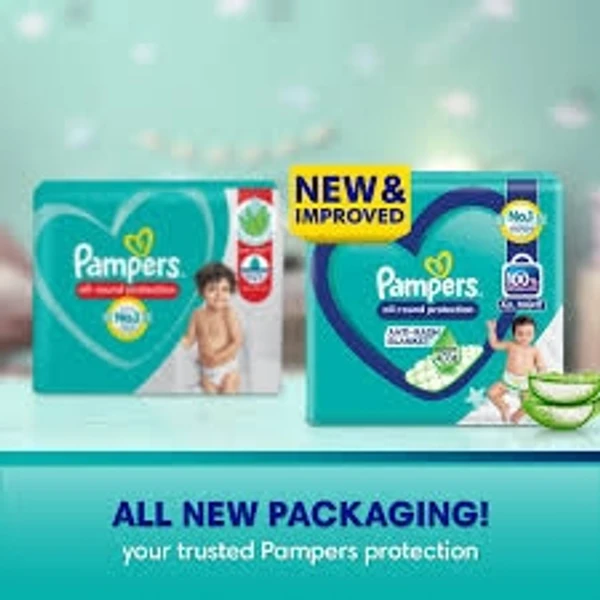 Pampers All Round Protection Diaper Pants-XL, 12-17kg, Anti Rush Blanket,100% Wetness Lock, All Night - 56 Pcs