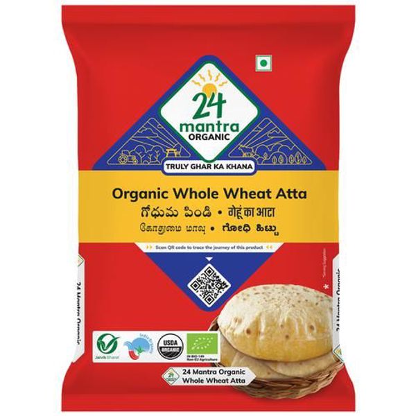 24 Mantra Organic Whole Wheat Atta - 5kg