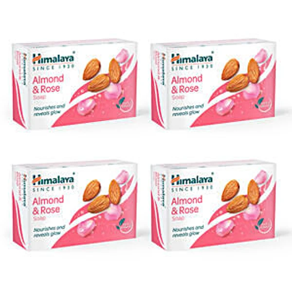 Himalaya Almond & Roses Soap, Moisturizes & Cool Skin  - 8×125g (Multipack)