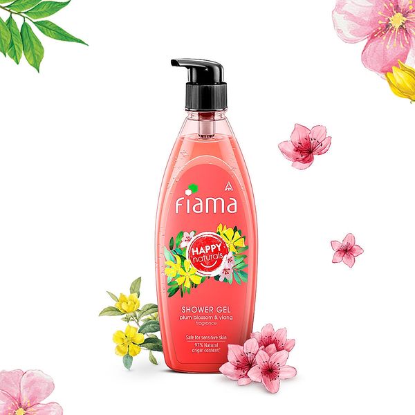 Happy Natural Shower Gel- Palm Blossom & Ylang Fragrance  - 500ml
