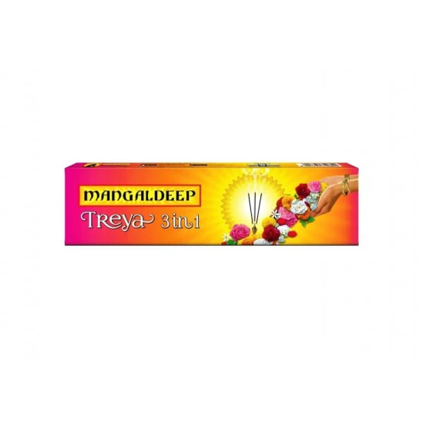 Mangaldeep Treya Power Of 3 in 1 Agarbatti  - 12 Sticks