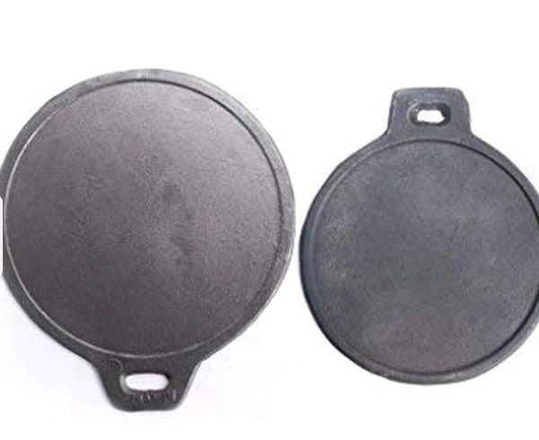 Traditional Handcrafted Cast Iron Dosa Roti Tawa Pan- Medium | Pre Seasoned Cast Iron kallu Pan | Handmade Cast Iron Roti Tawa Dosa Kallu Cookware - Medium | Export Quality | Black - 9inch