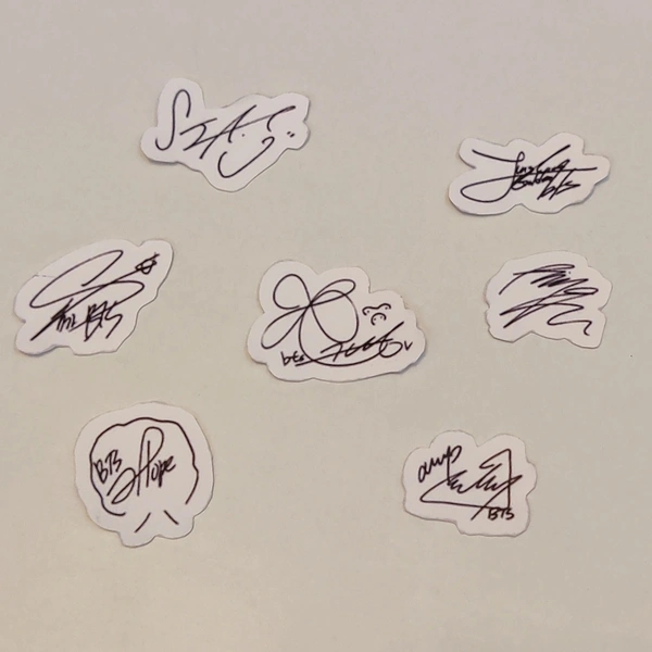 BTS Autograph Sticker Pack  - 1.5 cm 