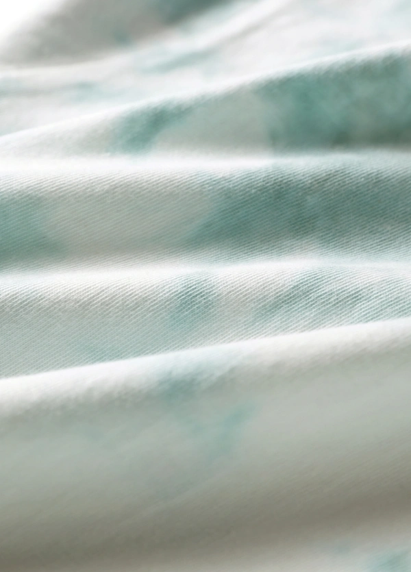 FADED TEAL TIE-DIE - FADED GREEN& WHITE, S , L , M , XL , XXL , XS