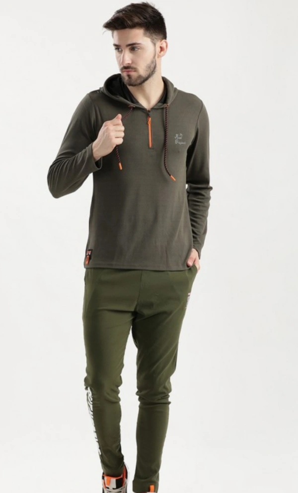 Textile Men's Track Pants - OLIVE GREEN, S , L , M , XL , XXL 