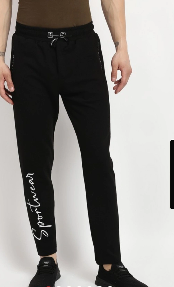 TEXTILE MEN'S HOISERY TRACK PANTS - BLACK, S , L , M , XL , XXL