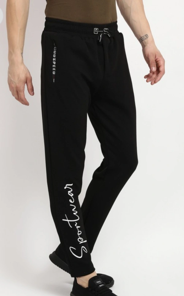 TEXTILE MEN'S HOISERY TRACK PANTS - BLACK, S , L , M , XL , XXL