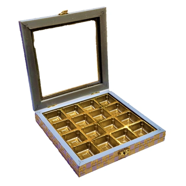 Premium Tin Chocolate Box - 16 Cavity