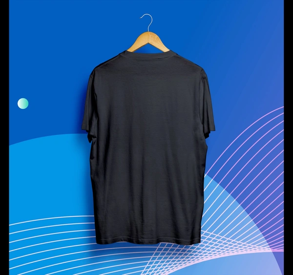 T Shirt - Black Simple Staple Plain - Black, XL