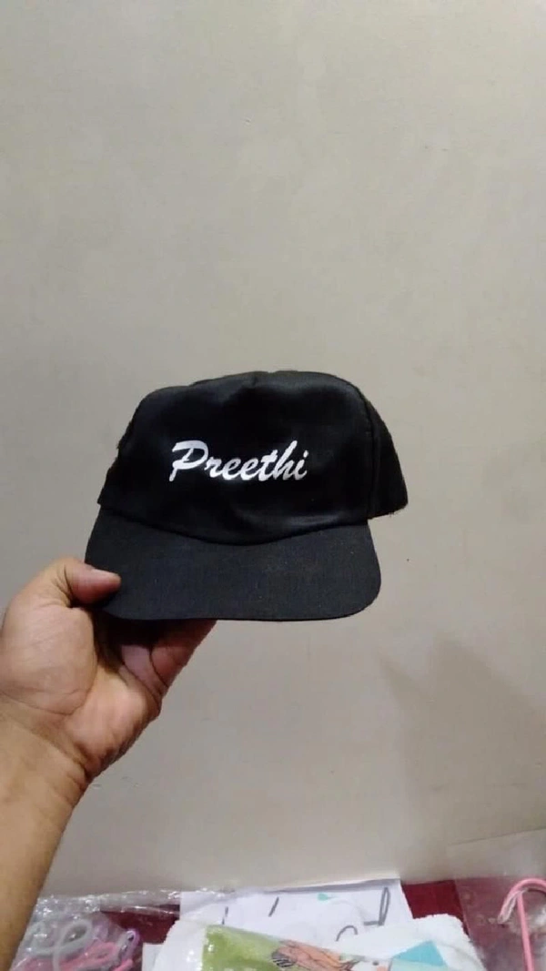 Personalised Black Cap With Name