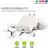 ERD UNIVERSAL QUICK CHARGE 18W AUTO ID ONLY DOCK NO❌ USB C DATA CABLE 3 Month Warranty - white⚪