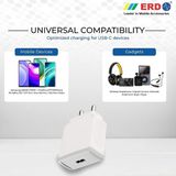 ERD UNIVERSAL QUICK CHARGE 18W AUTO ID ONLY DOCK NO❌ USB C DATA CABLE 3 Month Warranty - white⚪