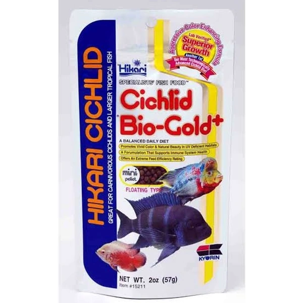 Hikari Cichlid Bio Gold+ | Best for Cichlid big tropical fish  - 57 GM