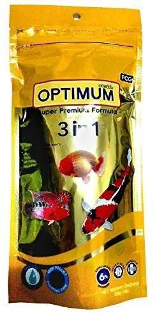 OPTIMUM 3 IN 1 FISH FOOD | 100gm  - 100 Gm