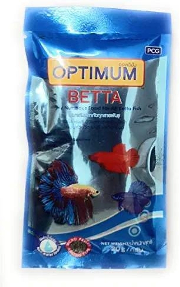 OPTIMUM BETTA|20GM| FISH FOOD FOR ALL BETTA FISH  - 20 Gm