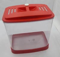 Single Betta House For Betta/Fighter Fish|ACRYLIC|With LED Light - 7.5 ML, Red