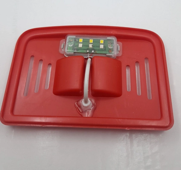 Single Betta House For Betta/Fighter Fish|ACRYLIC|With LED Light - 7.5 ML, Red