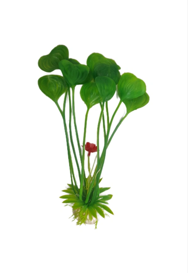 Aquarium Decorative Artificial Plastic Plant| Height 10 Inch  - Green, H:10 Inch