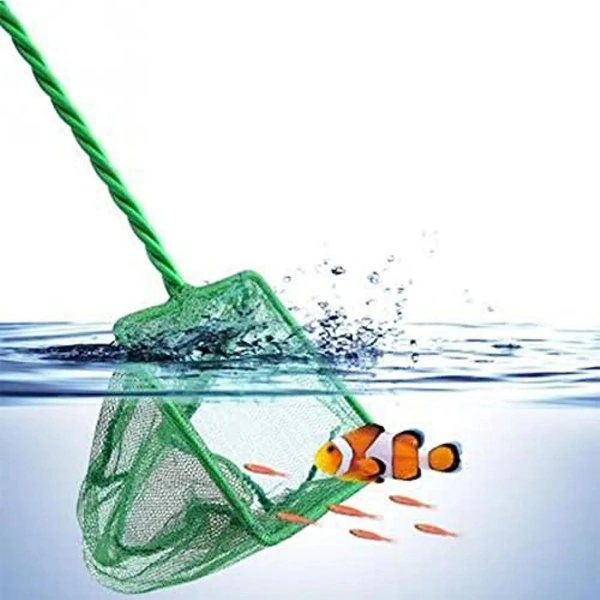 Fish Catching Net For Aquarium Purposes  - Green, 10 Inch