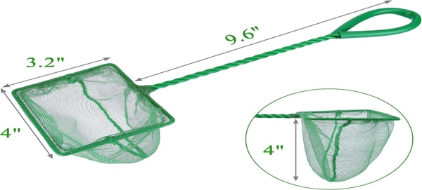 Fish Catching Net For Aquarium Purposes  - Green, 4 Inch