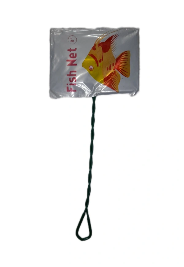 Fish Catching Net For Aquarium Purposes  - Green, 8 Inch