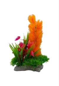Artificial Plastic Made Showpiece Plant For Aquarium|Size: 8 Inch  - 8 Inch