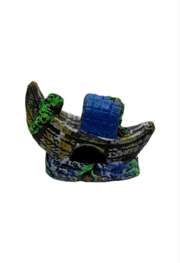 Mini Nao Or Ship Showpiece For Decorating Aquarium  - 3.5 Inch