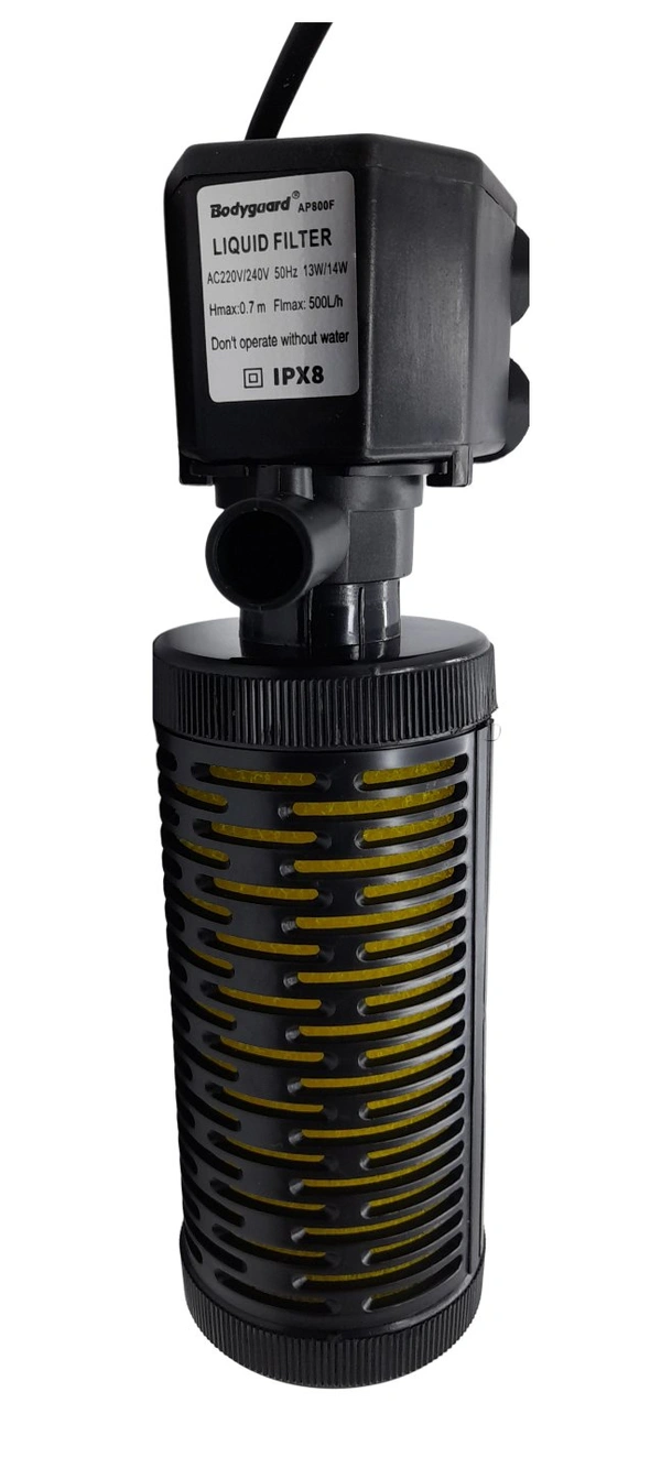 Powerful Aquarium Internal Filter/ Power Filter | Body Guard AP 800F |Power: 13/14 W_F. Max: 500 L/H  - AP800F