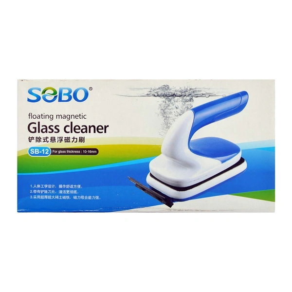 SOBO Aquarium Magnetic Glass Cleaner|For Glass Thickness:10mm-16mm|Model: SB-12  - SB-12/10mm-16mm