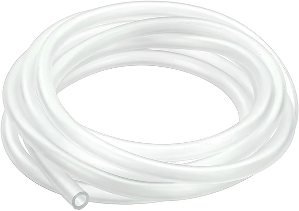 Silicone Pipe For Aquarium Air Pump or Other Uses|Diameter - 5mm, Hole-4mm|Color- White  - White, 50 Feet