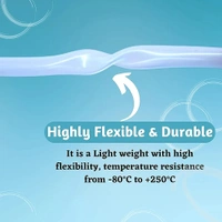 Silicon Transparent Pipe For Aquarium And Other Uses|Outer Diameter-5mm, Inner Diameter-4mm  - 10 Feet