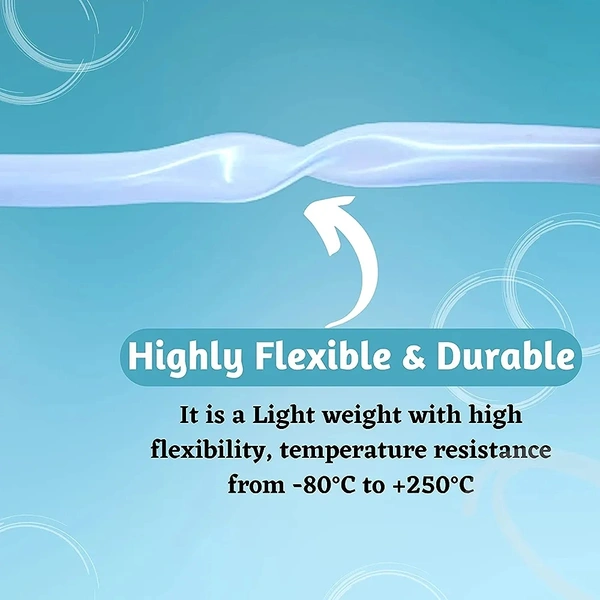 Silicon Transparent Pipe For Aquarium And Other Uses|Outer Diameter-5mm, Inner Diameter-4mm  - 10 Feet