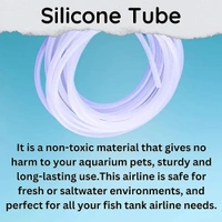 Silicon Transparent Pipe For Aquarium And Other Uses|Outer Diameter-5mm, Inner Diameter-4mm  - 50 Feet