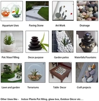 White Polished Stone(12mm~24mm) Pebbles For Decor Aquarium, Garden Plant Pot, Home Decor, Vase Filter Etc|Size:12mm~24mm  - White, 1 Kg
